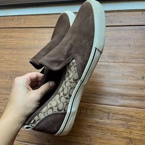 Brown suede Coach shoes